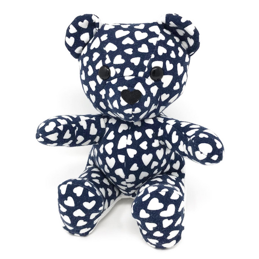 Heart Print Baby Keepsake Bear