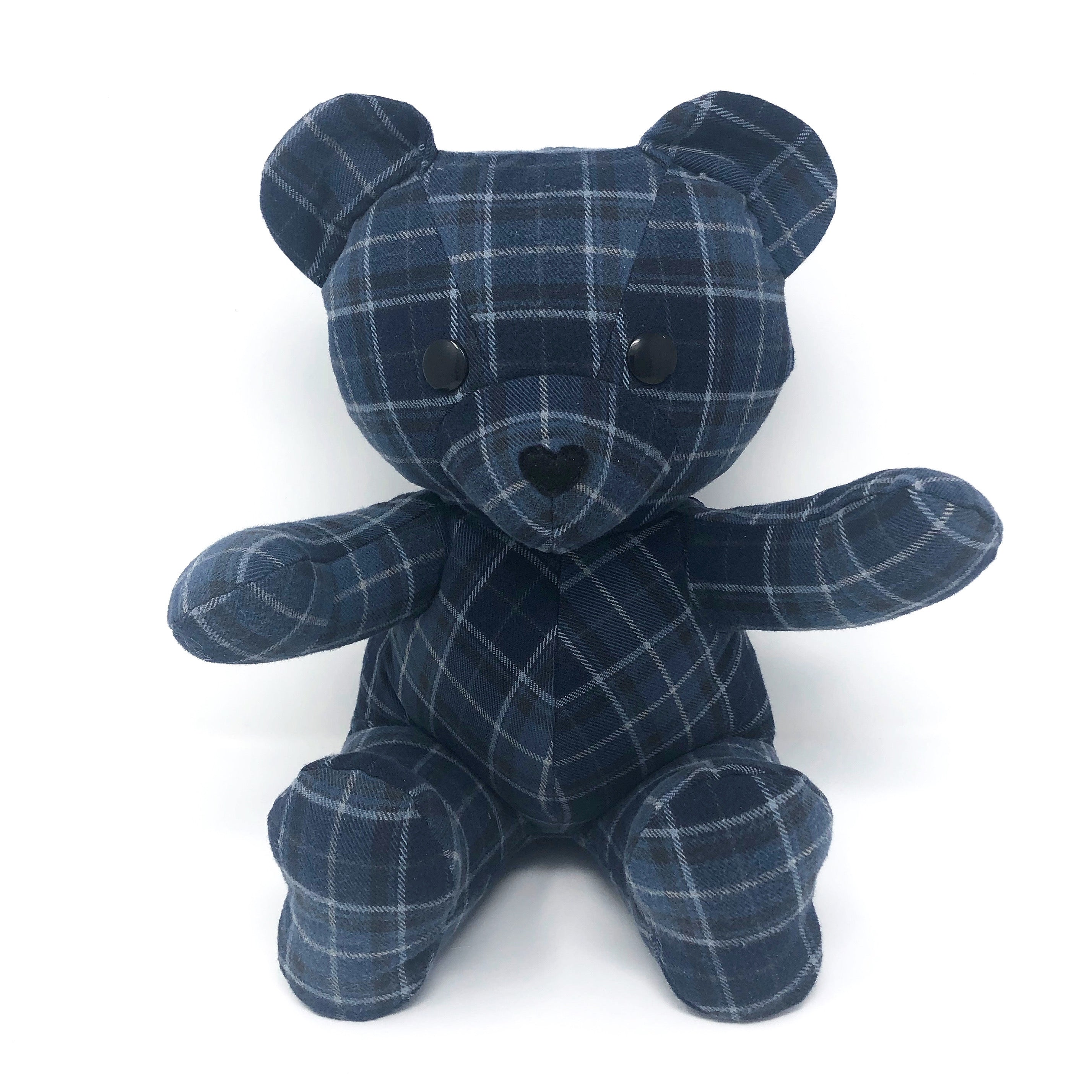 Flannel Shirt Memory Bear – Nestling Keepsakes