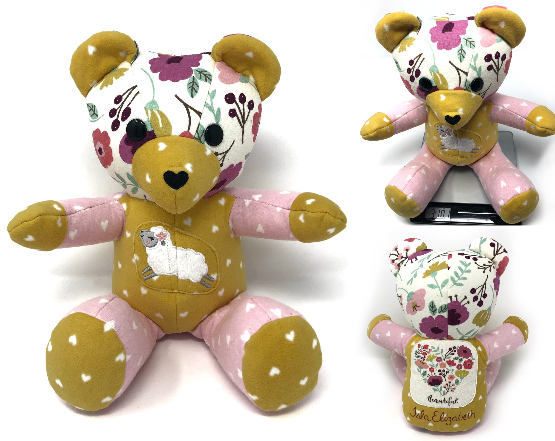 21 Handmade Memory Bear, Baby's First Outfit, In Loving Memory Of